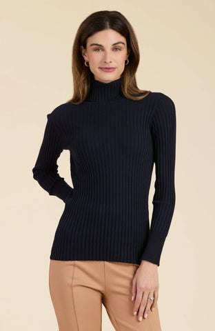 Cotton Cashmere Ribbed Turtleneck by Tyler Boe