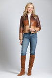 leather jacket brown jilli uptown eleven