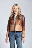 leather jacket brown jilli 