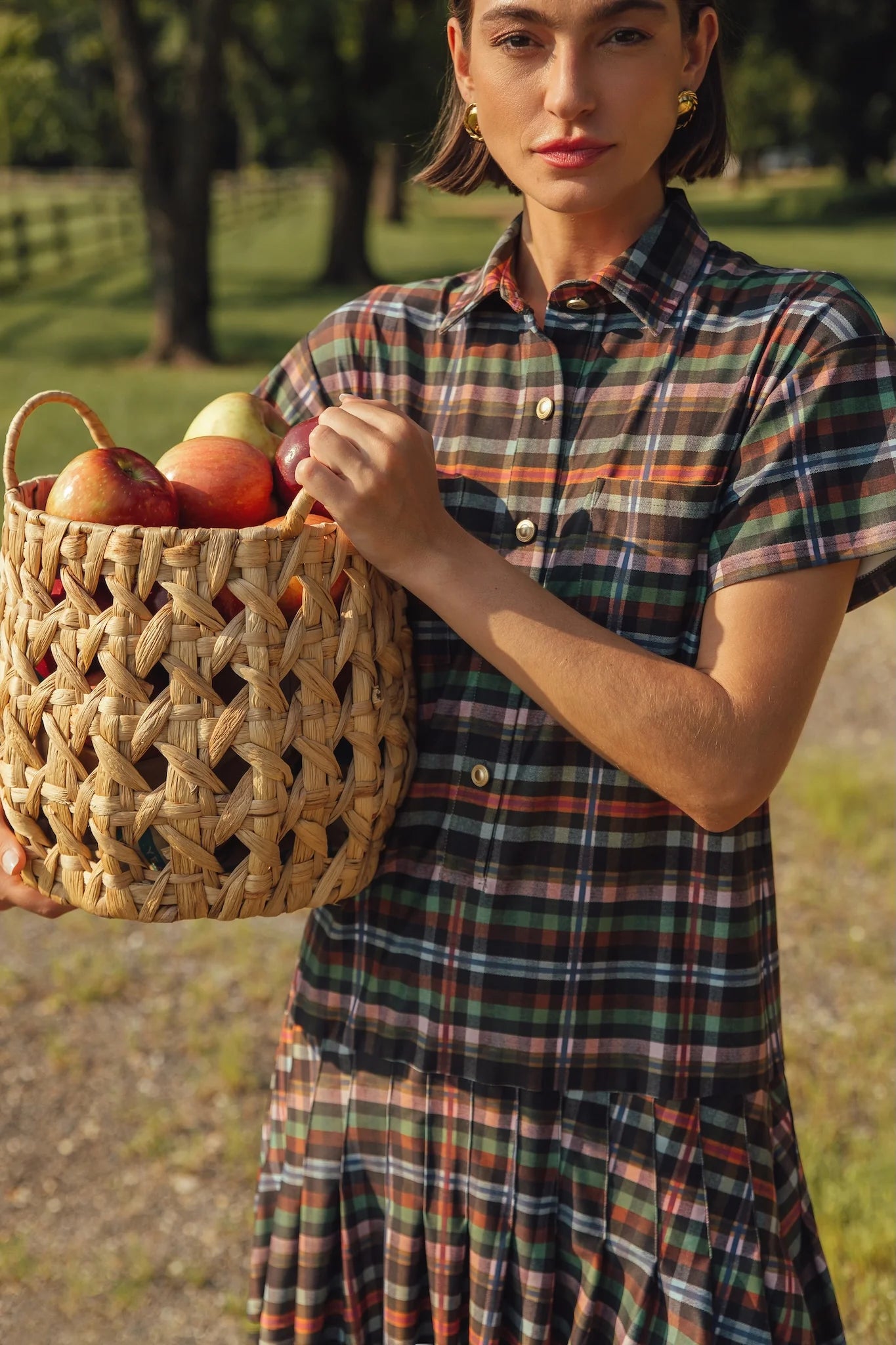 Aspen Dress Stockholm Plaid Smith and Quinn Jilli Boutique