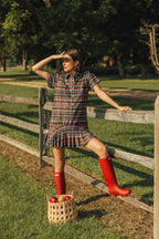 Aspen Dress Stockholm Plaid Smith and Quinn Jilli Boutique Atlanta