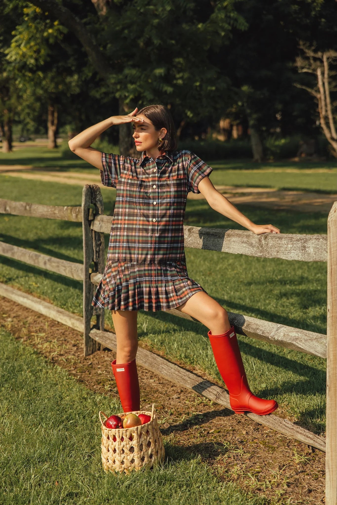 Aspen Dress Stockholm Plaid Smith and Quinn Jilli Boutique Atlanta