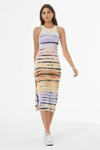 Iggy Rib Midi Dress Dusty Iris Calico Wash jilli 