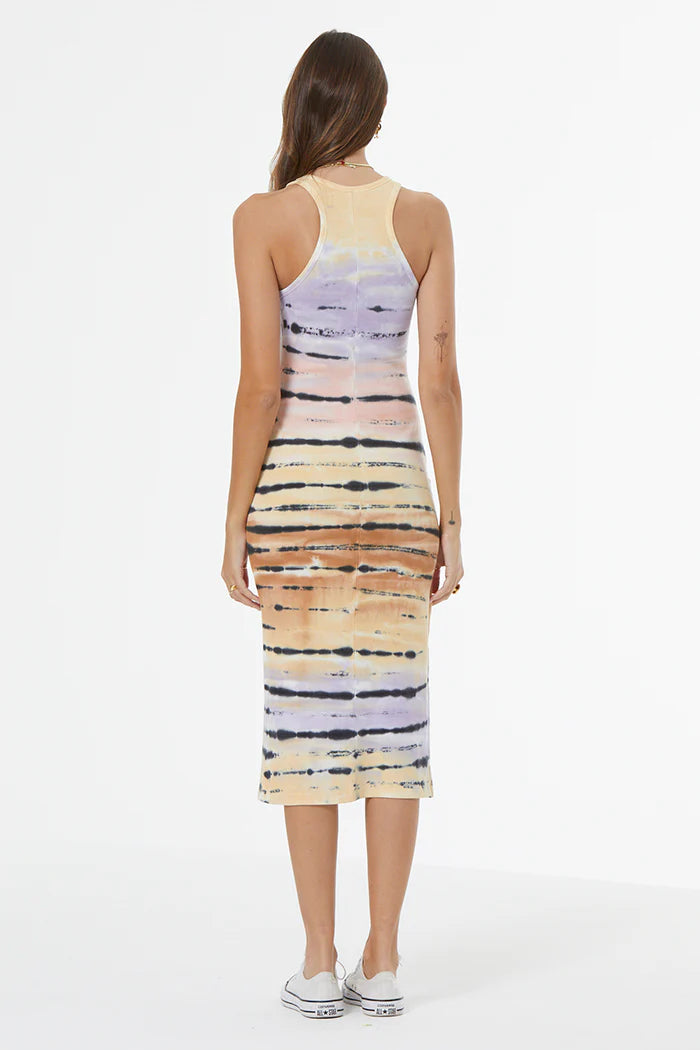 Iggy Rib Midi Dress Dusty Iris Calico  jilli 