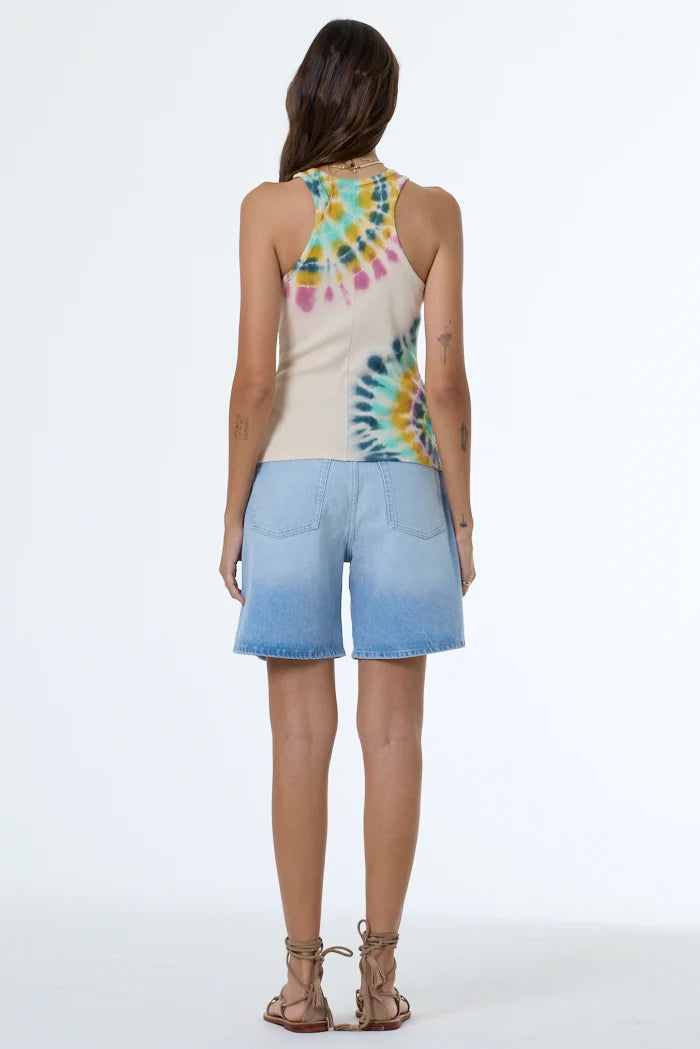 Iggy Rib Tank Teal Whirly Pop Wash
YFB Young Fabulose and Broke Jilli Boutique