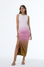 Tamara Dress YFB Pink mauve Ombré Jilli Boutique