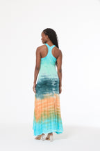 Wander Dress in Jelly Mint Watercolor Wash