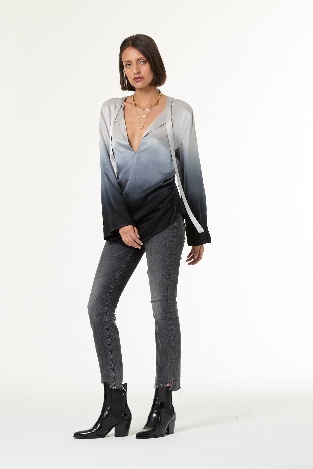 Celia Top silky blouse Young Fabulous and broke Jilli Boutique YFB