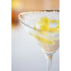 Gold Rim Triangular Martini Glass zodax jilli