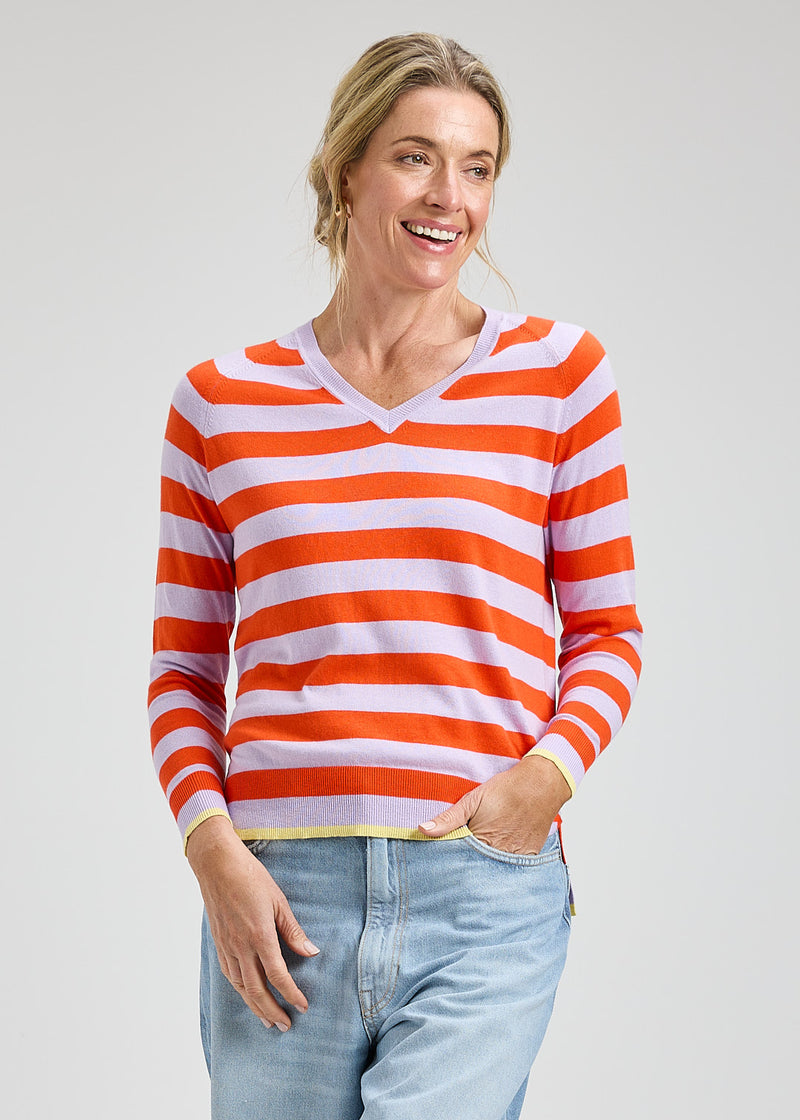 Zacket & Plover Lilac Striped Sweater Jilli Boutique