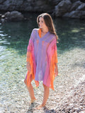 striped chrochet knit cover up jilli boutique shiraleah