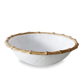 VIDA Bamboo Large Salad Bowl (White and Natural) by Beatriz Ball