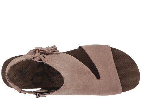 otbt flower child grey off the beaten track comfort shoe fringe fly london grey powder