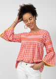 Checked and Tucked Top by Ivy Jane jilli Boutique