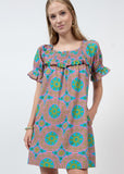 Products Smocked Tile Print Dress by Uncle Frank