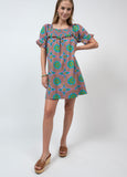 Products Smocked Tile Print Dress by Uncle Frank jilli boutique
