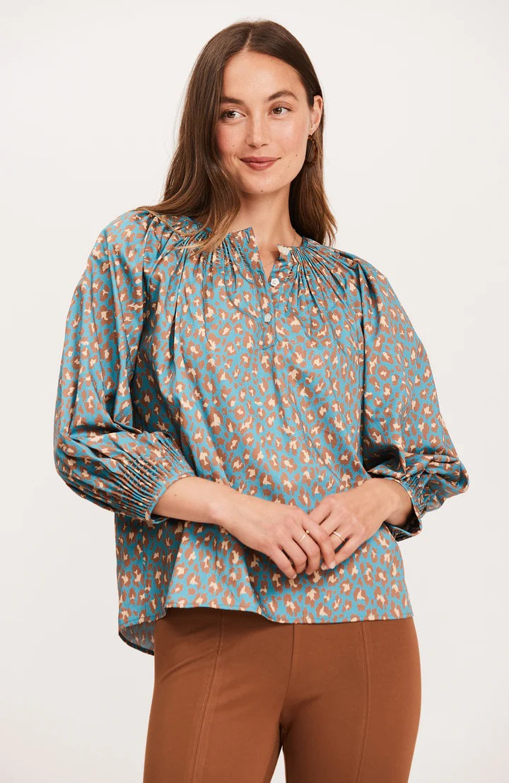 Sarah Cotton Cheetah Top by Tyler Boe