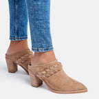 SERLA MULES IN TRUFFLE SUEDE
