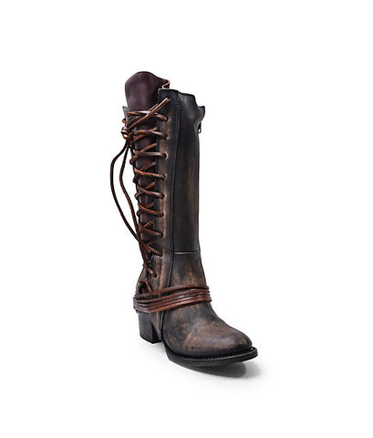 Steve madden freebird boot cash lacing leather tall women's saks anthropologie free people