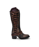 Steve madden freebird boot cash lacing leather tall women's saks anthropologie free people