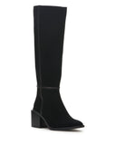 vince camuto black boot suede