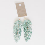 leslie curtis feather earrings