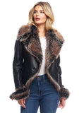 Faux Fur and Leather Jacket