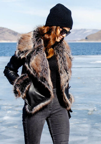 Faux Fur and Leather Jacket – Jilli Boutique