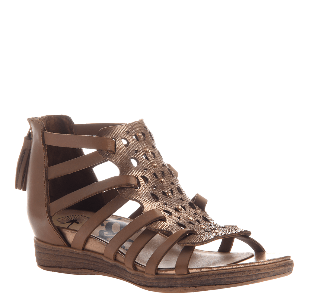 OTBT Bonitas Gladiator In Copper Flat Sandal