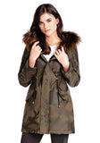 Camo Anorak With Faux Fur-Trimmed Hood by Fabulous Furs