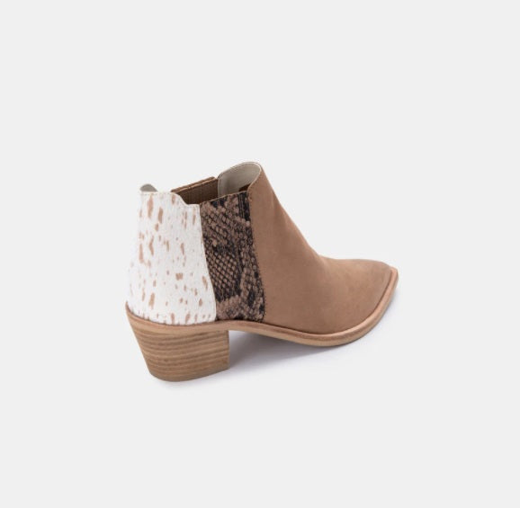 LEATHER BOOTS ANKLE DOLCE VITA ANIMAL PRINT
