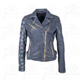 leather jacket von maur blue