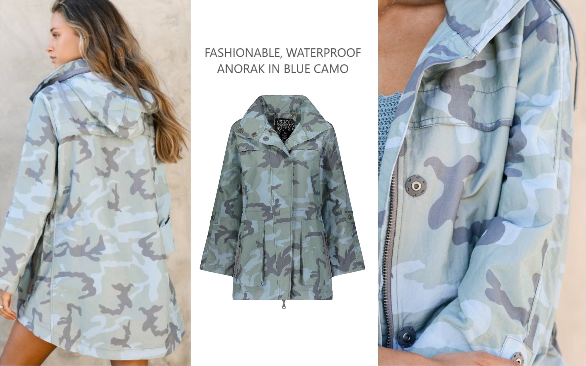 Modern Anorak Blue Camo
