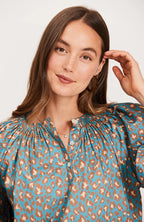 Sarah Cotton Cheetah Top by Tyler Boe