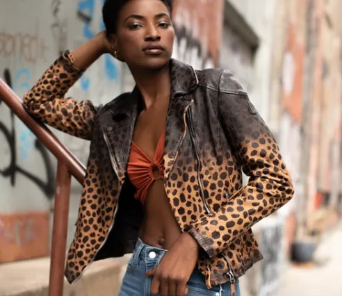 animal print leather jacket jilli boutique